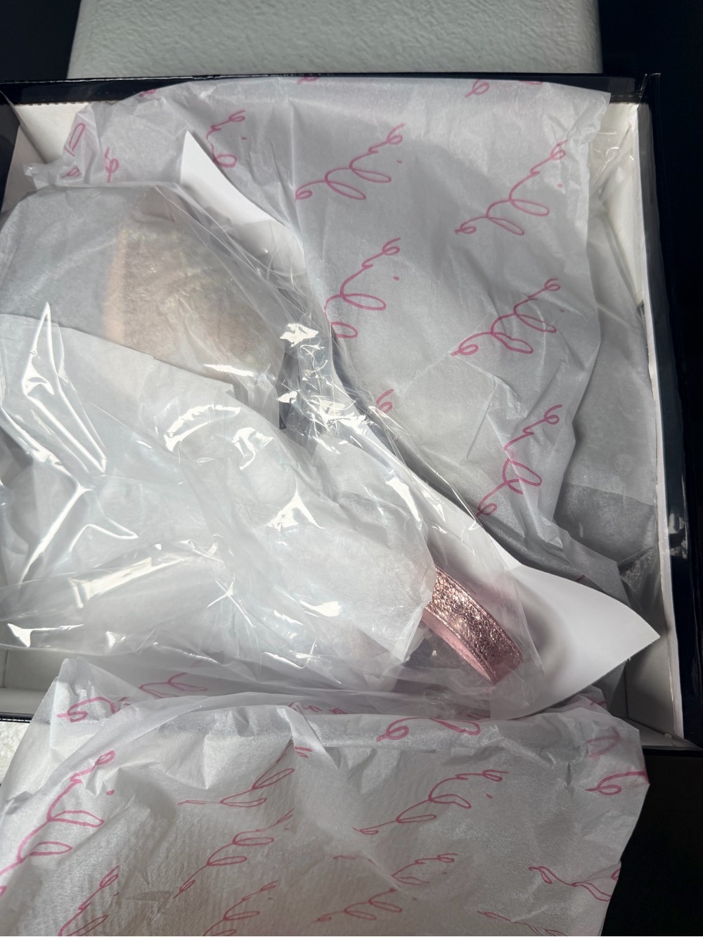 NWT-Women's 709-vamp -Sparkling Pink Crystal Stellato 7”inch with Clear Heel - Picture 4 of 6
